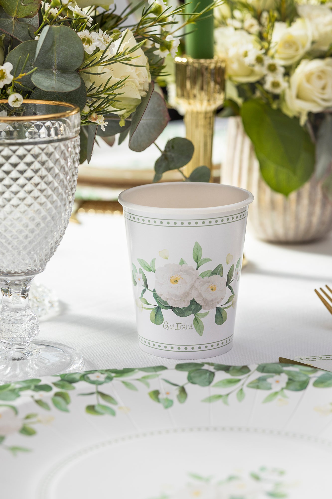 CF.8 BICCHIERI  E 8 COVER ROMANTIC GREEN