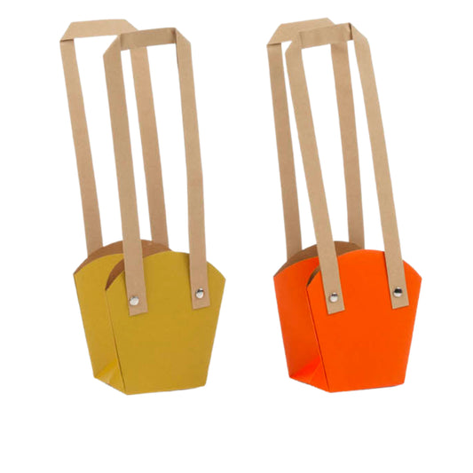 BORSA CARTA S/10 11X7H12 2MIX COL GIALLO