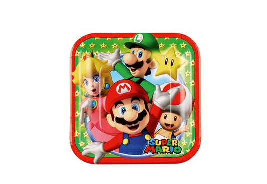 8 PLATES SUPER MARIO SQUARED PAPER 17.7