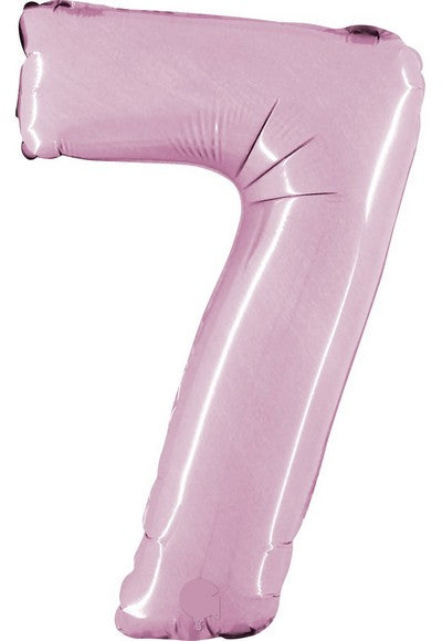 PALLONE FOIL 14" - 36 CM NUMERO 7 ROSA