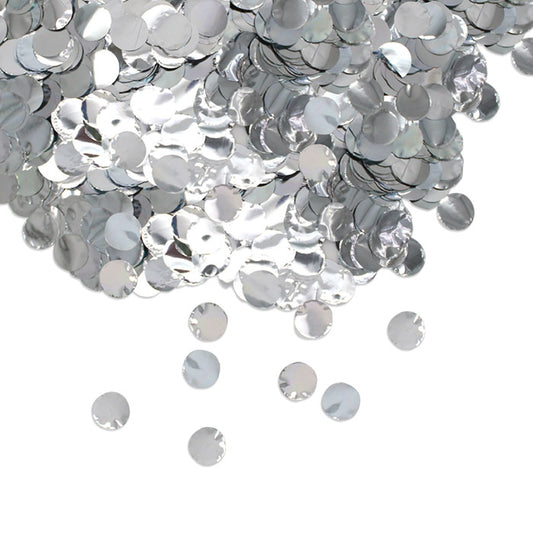 CORIANDOLI IN FOIL TONDI O̸ CM.2 ARGENTO