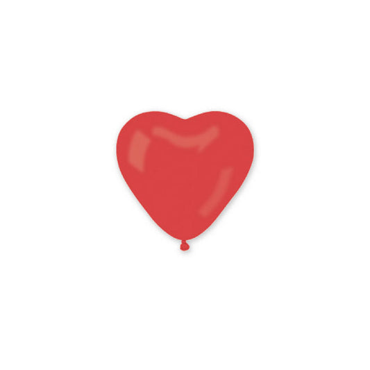 100 PALLONCINI CUORE 10" (CM.26) ROSSO