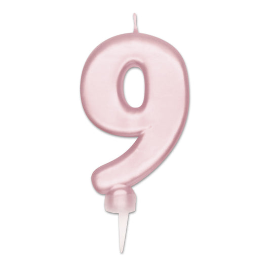 NUM. 9 DI CERA PLUMP ROSA PERLA CM.10