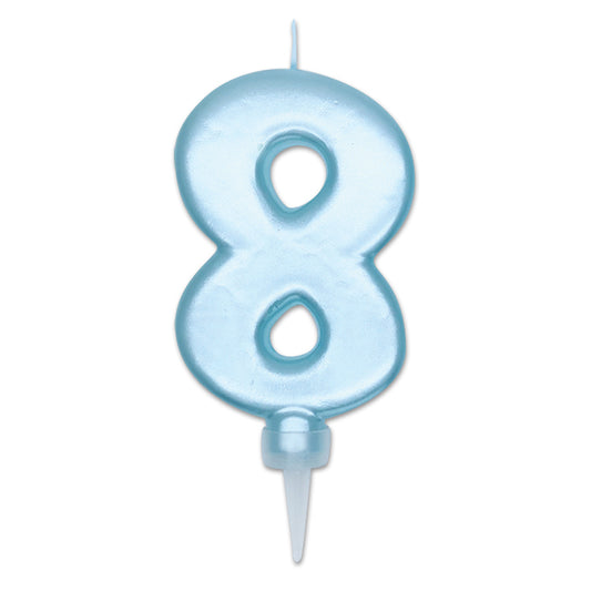 NUM. 8 DI CERA PLUMP CELESTE PERLA CM.10