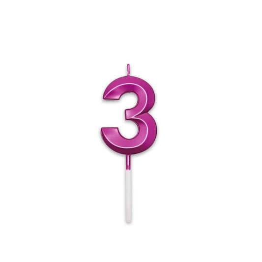 NUM. 3 PRESTIGE FUXIA METAL CM.9