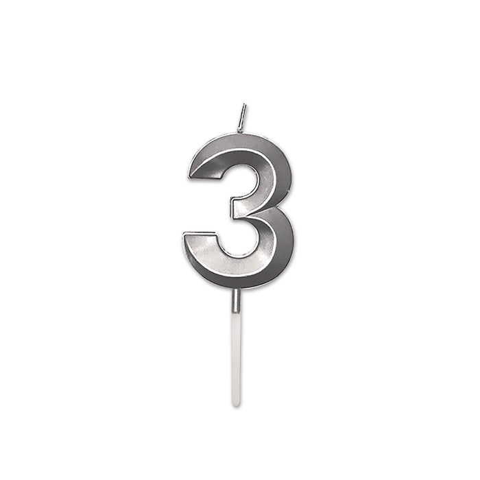 NUM. 3 PRESTIGE ARGENTO METAL CM.9