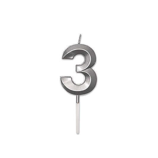 NUM. 3 PRESTIGE ARGENTO METAL CM.9
