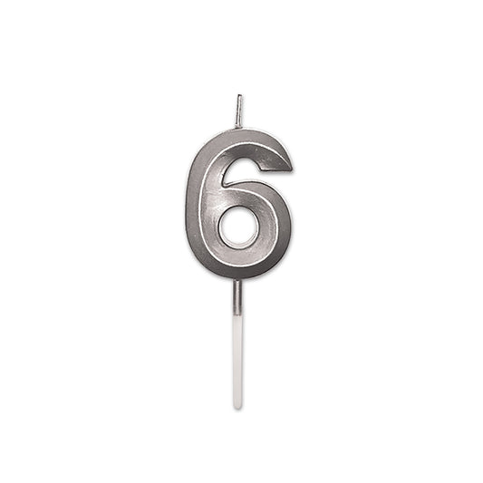 NUM. 6 PRESTIGE ARGENTO METAL CM.9