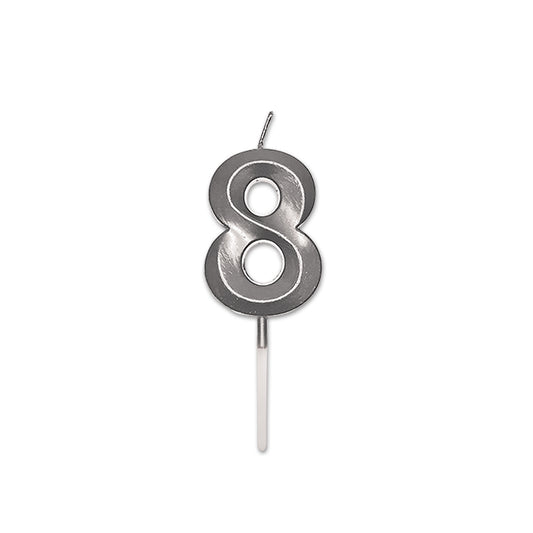 NUM. 8 PRESTIGE ARGENTO METAL CM.9