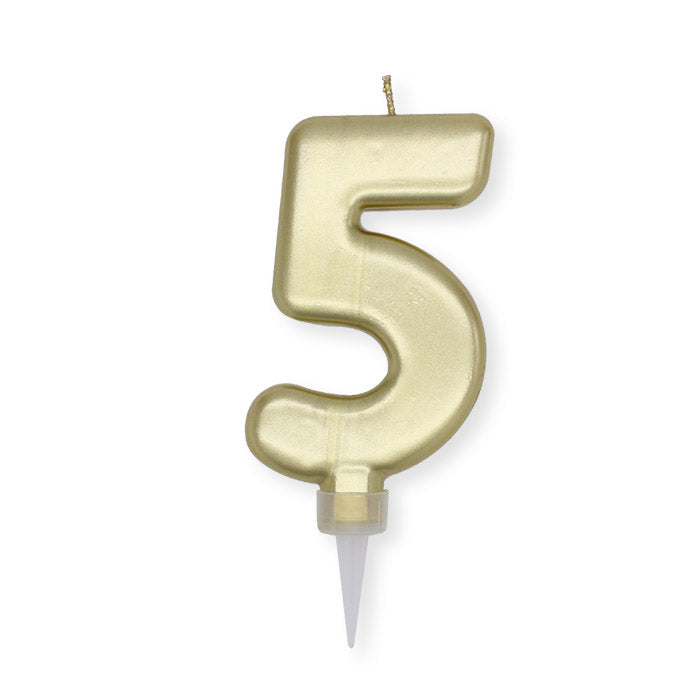 NUM. 5 DI CERA PLUMP ORO METAL CM.10