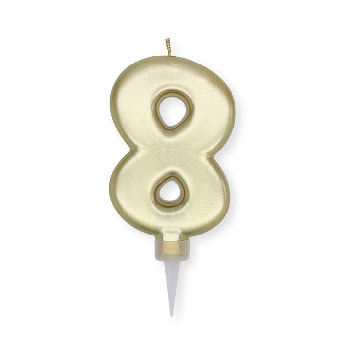 NUM. 8 DI CERA PLUMP ORO METAL CM.10