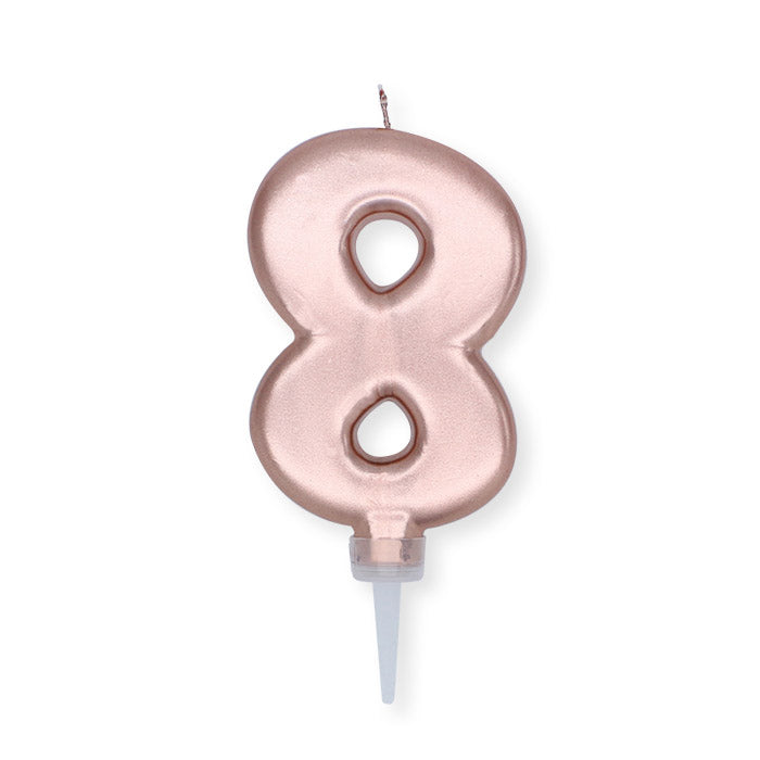 NUM. 8 DI CERA PLUMP ROSE GOLD METAL CM.