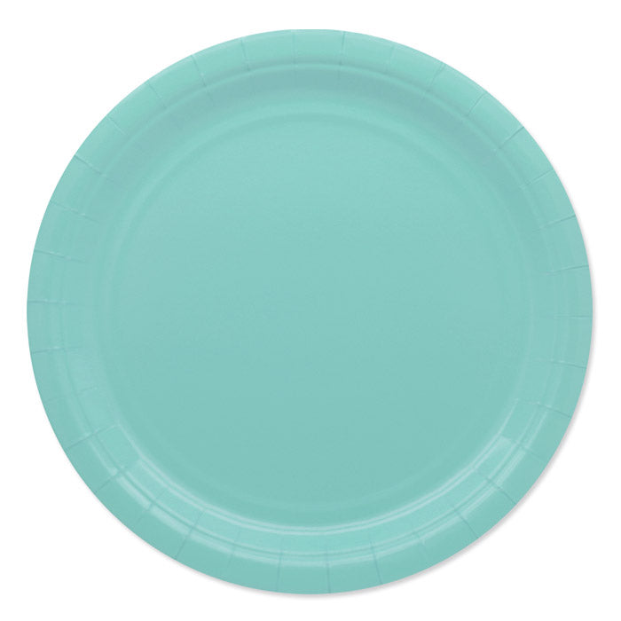 25 PIATTI ECOLOR CM.24 ACQUA MARINA