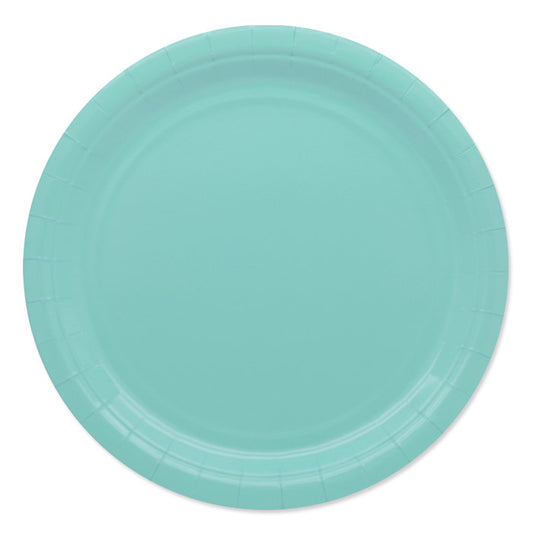 25 PIATTI ECOLOR CM.24 ACQUA MARINA