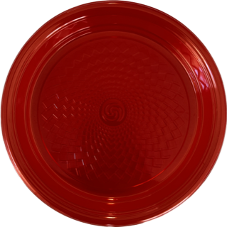 PIATTO DESSERT TRASP/ROSSO D.170