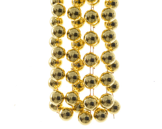Bead garland xxl plastic shiny light gol