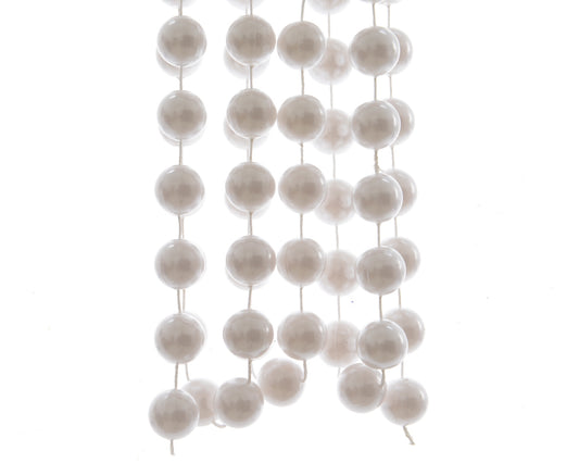 Bead garland xxl plastic shiny white