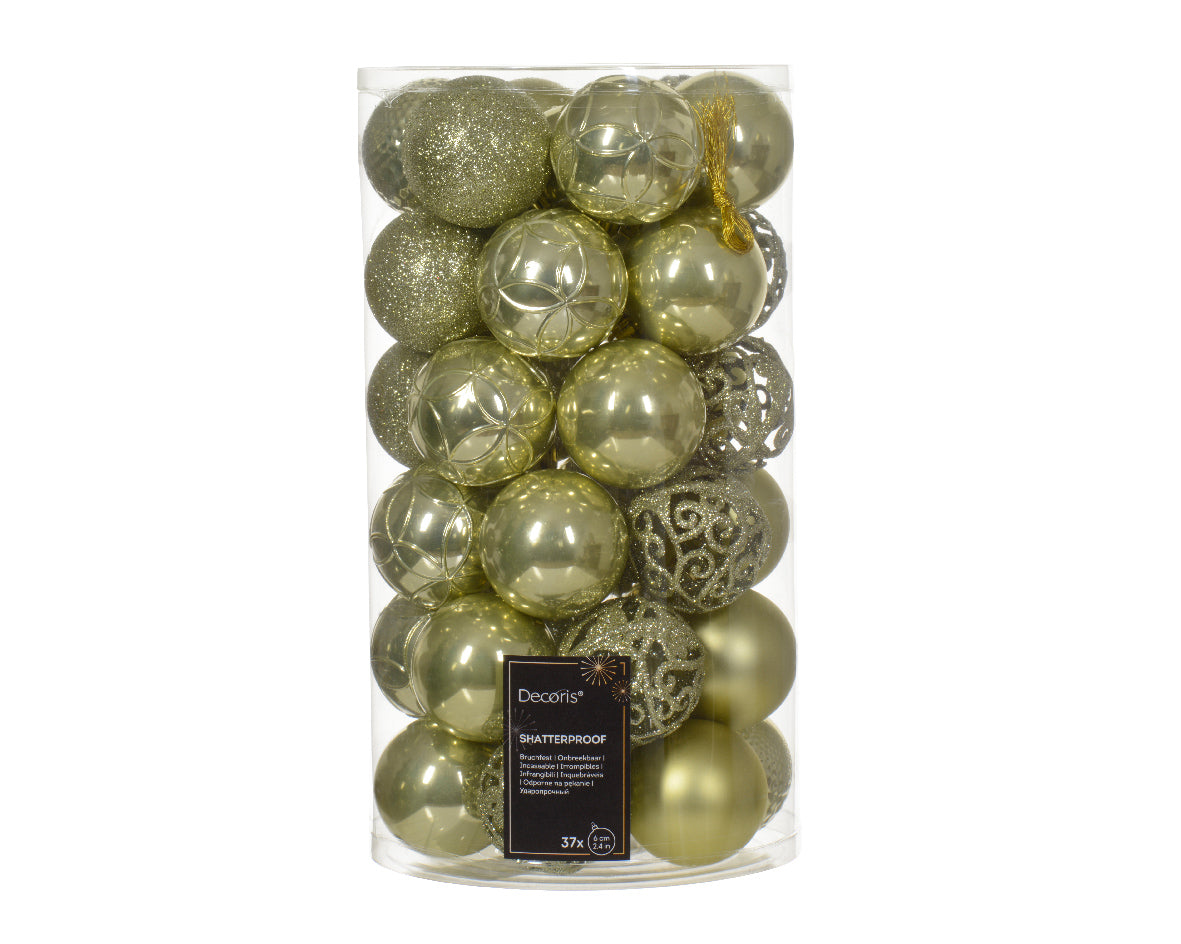 Bauble shatterproof sh-mt-gl mix pistach