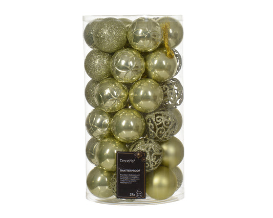 Bauble shatterproof sh-mt-gl mix pistach