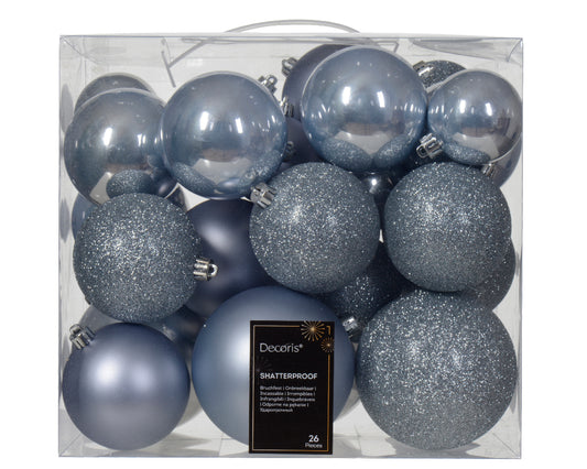 Bauble shatterproof sh-mt-gl mix blue