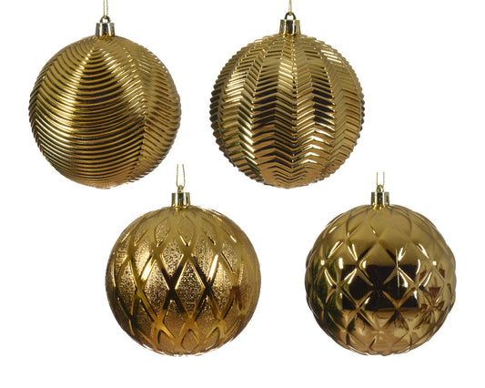 Bauble shatterproof shiny ass light gold