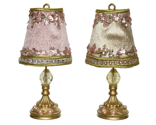 Lamp plastic velvet sequin 2col ass