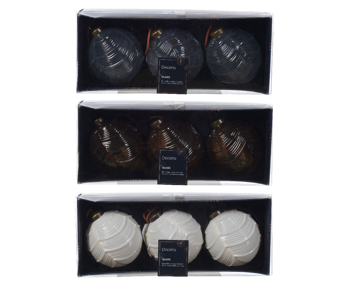 Bauble glass opaque color w wave type 3c