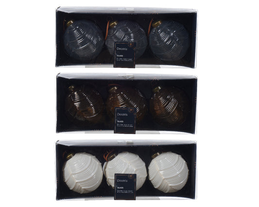 Bauble glass opaque color w wave type 3c