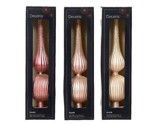 Treetopper glass matt rib mould, champag