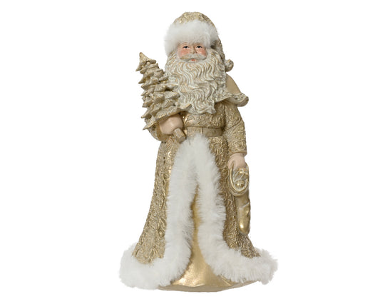 Santa polyresin santa w tree standing