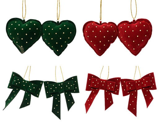 Ornament polyester w dots all over mix
