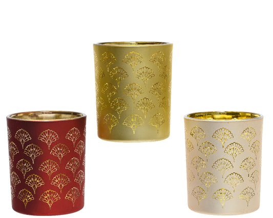 Tealightholder glass matt spray color, 3