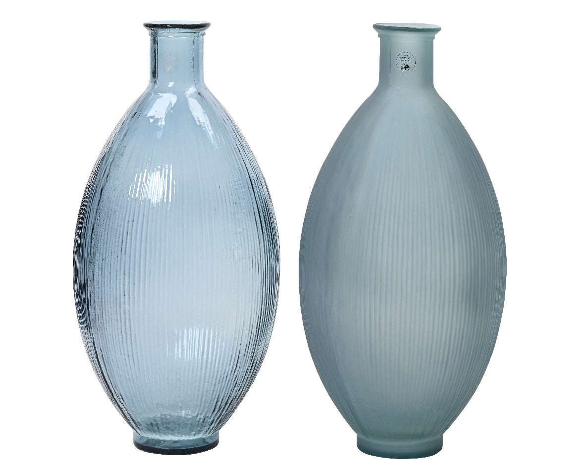 Vase recycled glass shiny - matt