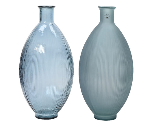 Vase recycled glass shiny - matt
