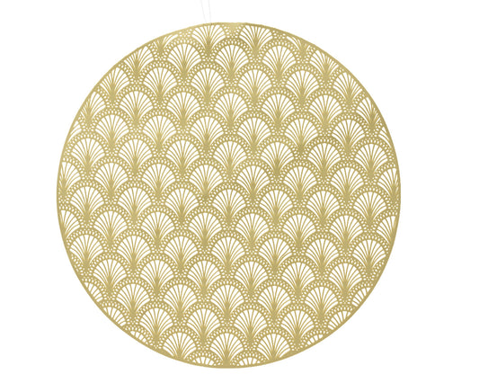 Placemat pvc round with cut out