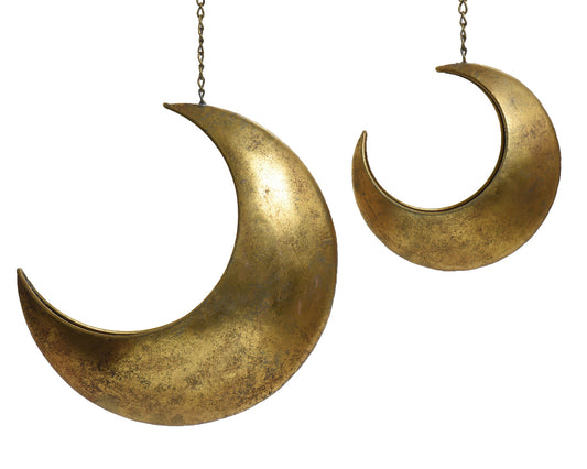 Planter iron moon gold shine moon