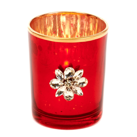 GLSS 3D JEWEL FLOWER CYL.VOTIVE TT RD 9