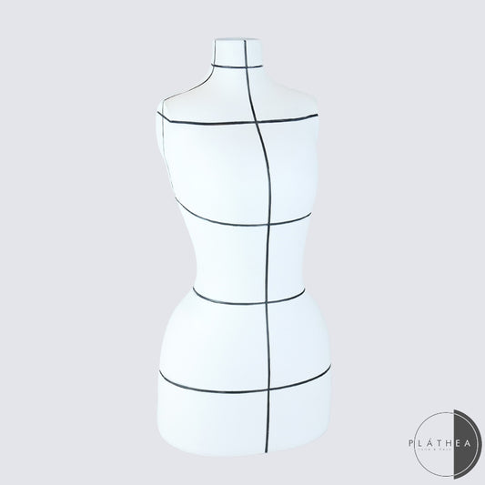 BUSTO PORTAVASO BIANCO 9X7X20CM RESINA