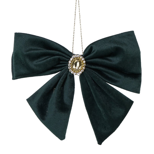 DECORO FIOCCO VERDE D APP 20X19CM POLIES