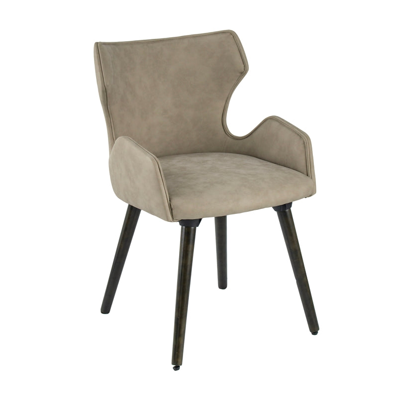 SEDIA BEIGE 59X59X82CM LEGNO/POLIESTERE