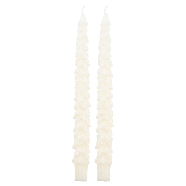 SC 2 CAND. ALBERO METAL BIANCO+GLITTER O