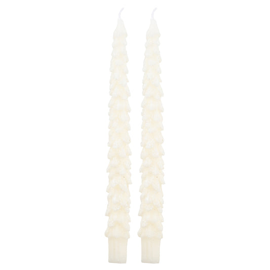 SC 2 CAND. ALBERO METAL BIANCO+GLITTER O